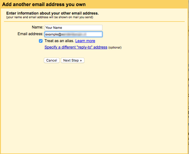 Gmail server setup wizard